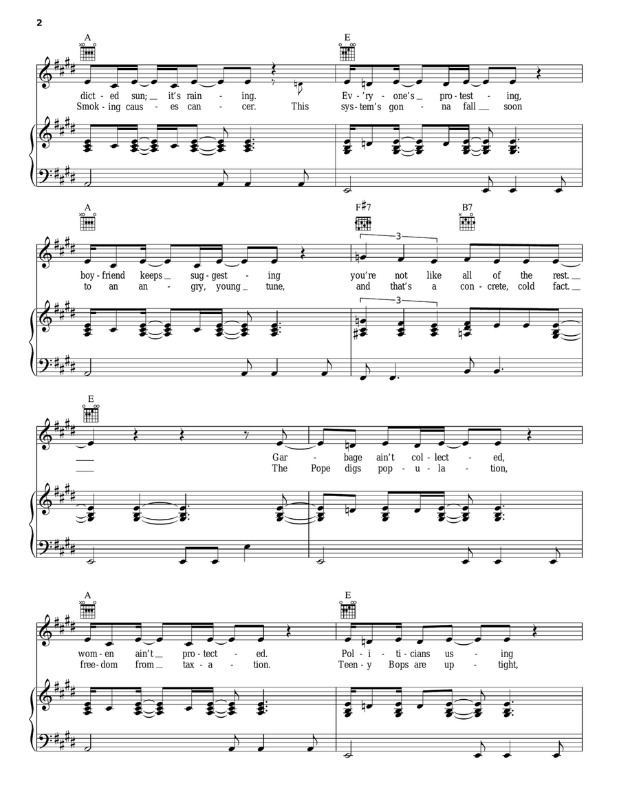This Is Not A Song, It's An Outburst Acoustic Guitar scores gallery preview page 2