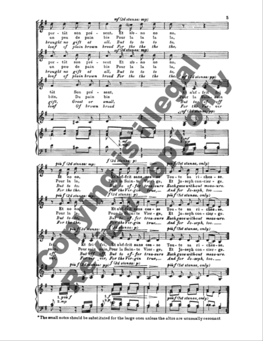 When at Christmas (Quand Dieu naquit a Noel) SSAA scores gallery preview page 4