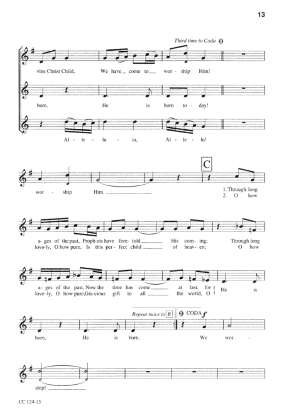 Christmas Time Singers Edition Unison Choir scores gallery preview page 15
