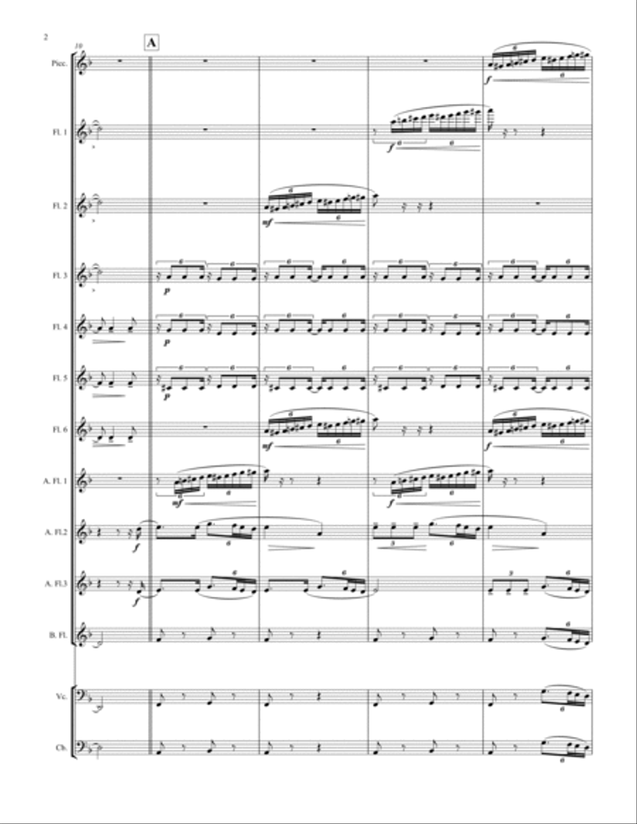 La Leyenda Del Beso for Flute Band (Flute Choir) Flute Choir scores gallery preview page 3