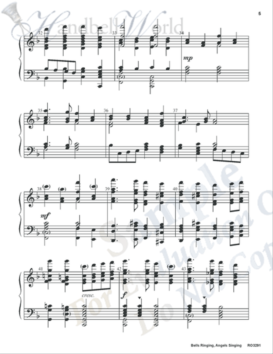 Bells Ringing Angels Singing 5-Octaves scores gallery preview page 4