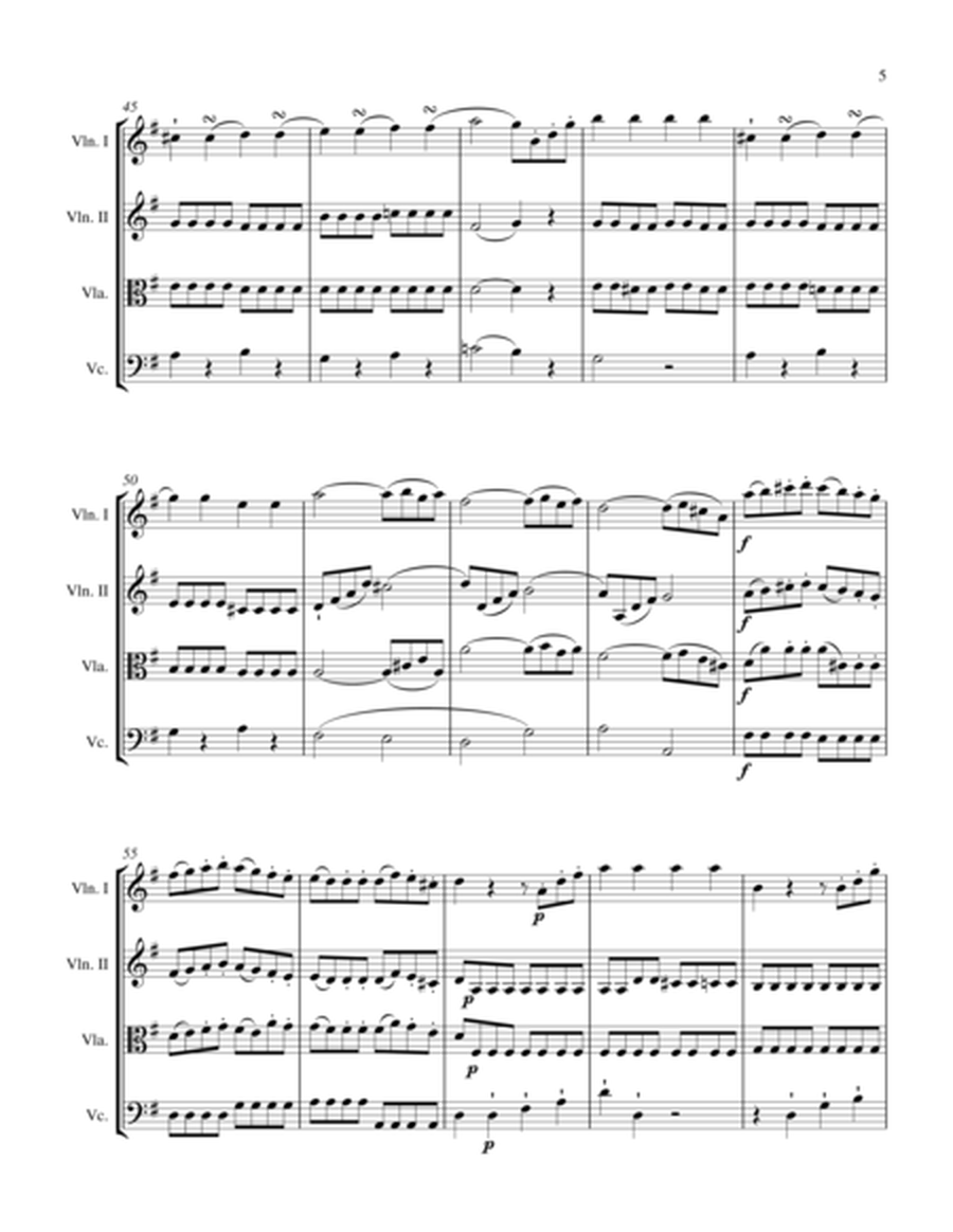 W.A. Mozart-Eine kleine Nachtmusik: IV. Rondo (for string quartet)
