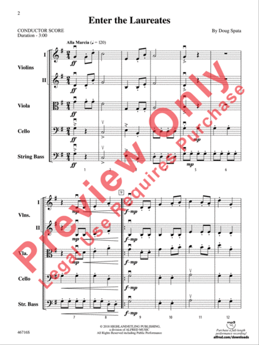 Enter the Laureates String Orchestra scores gallery preview page 3