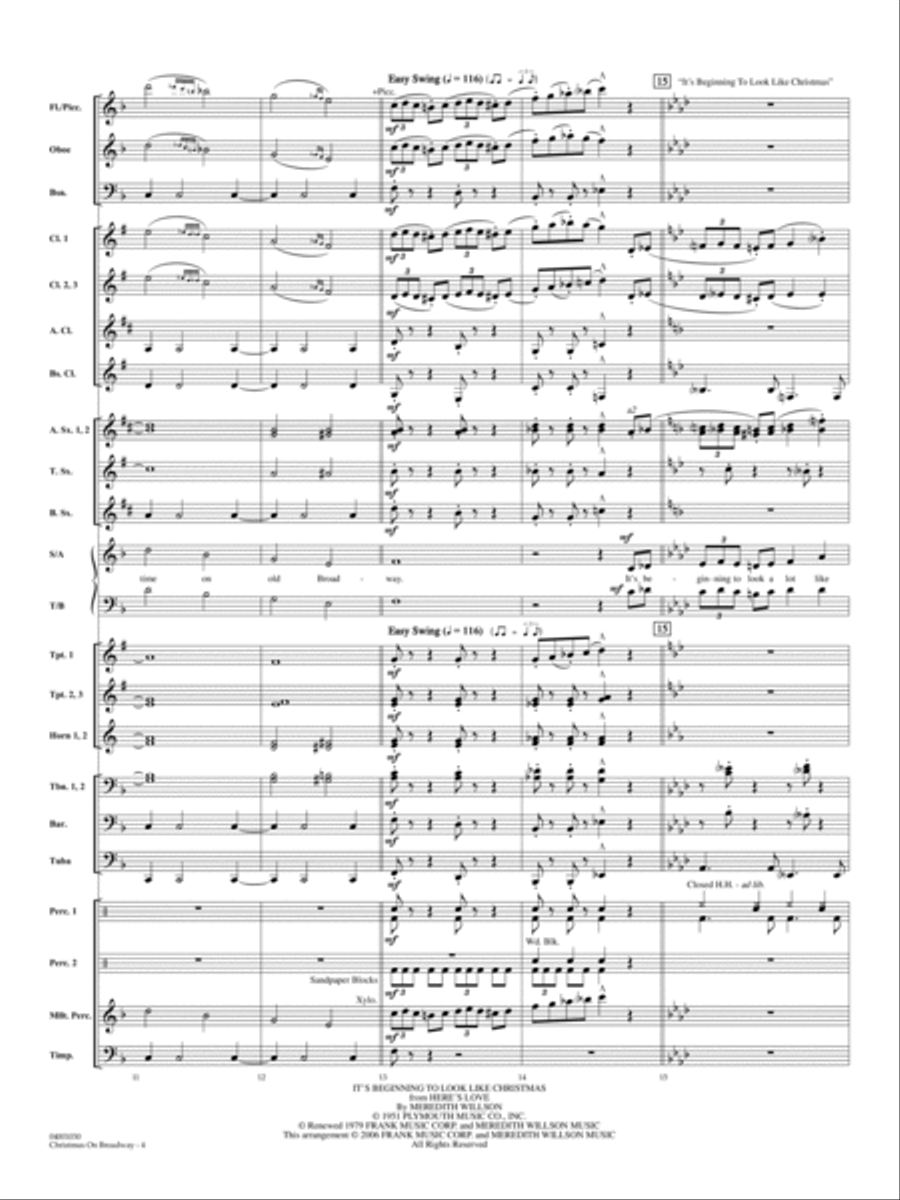 Christmas on Broadway - Full Score Choir scores gallery preview page 4
