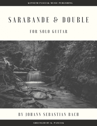 Book cover for Sarabande and Double from Partita 1 (BWV 1002) (for Solo Guitar)