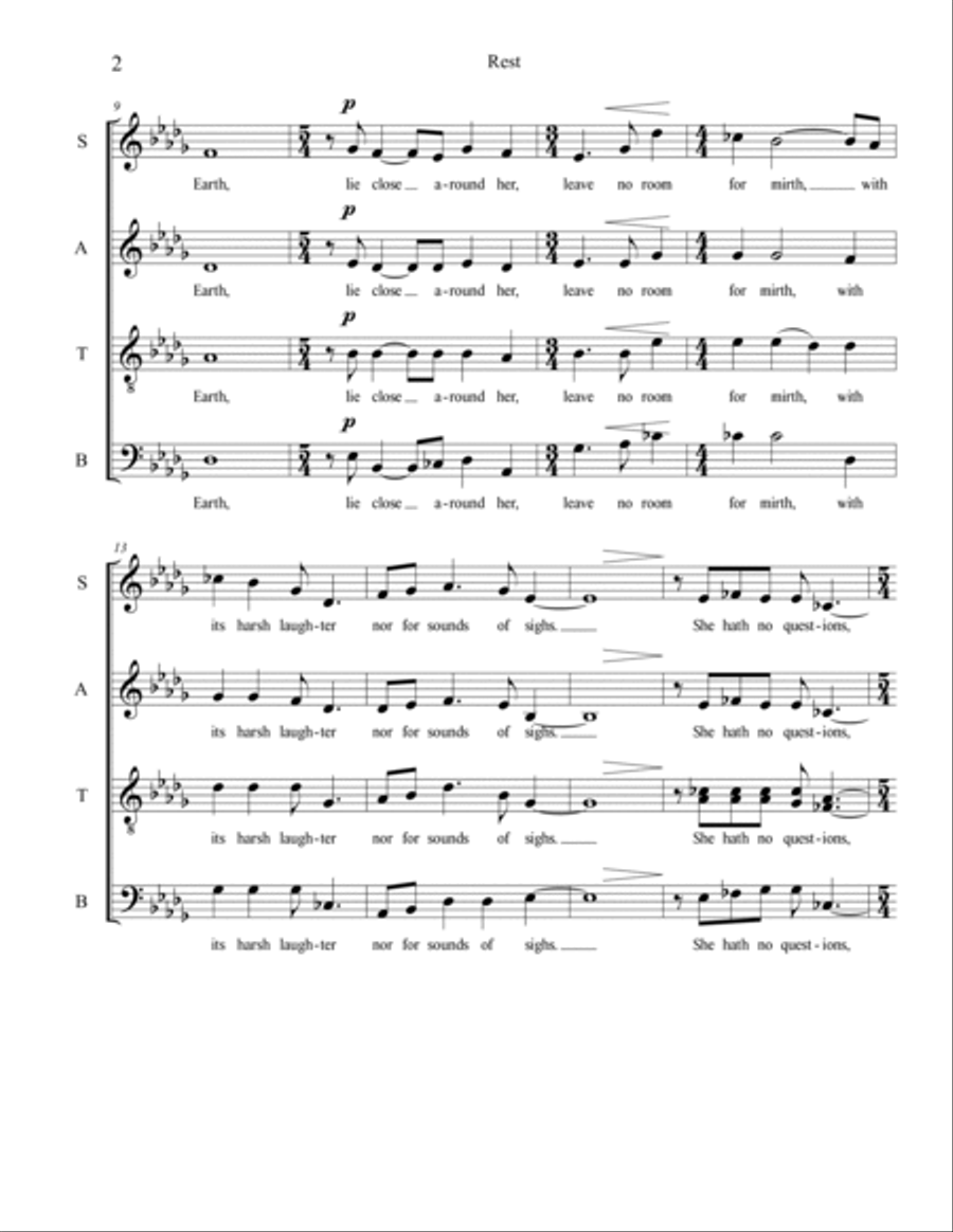Rest Rest 4-Part scores gallery preview page 2