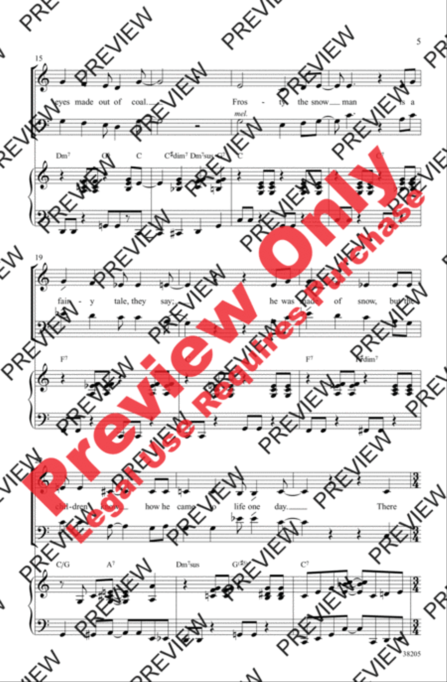 Frosty the Snowman 3-Part scores gallery preview page 5