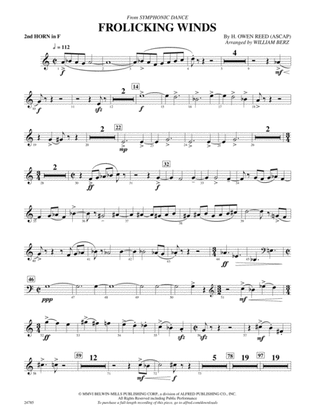 Frolicking Winds (from Symphonic Dance): 2nd F Horn