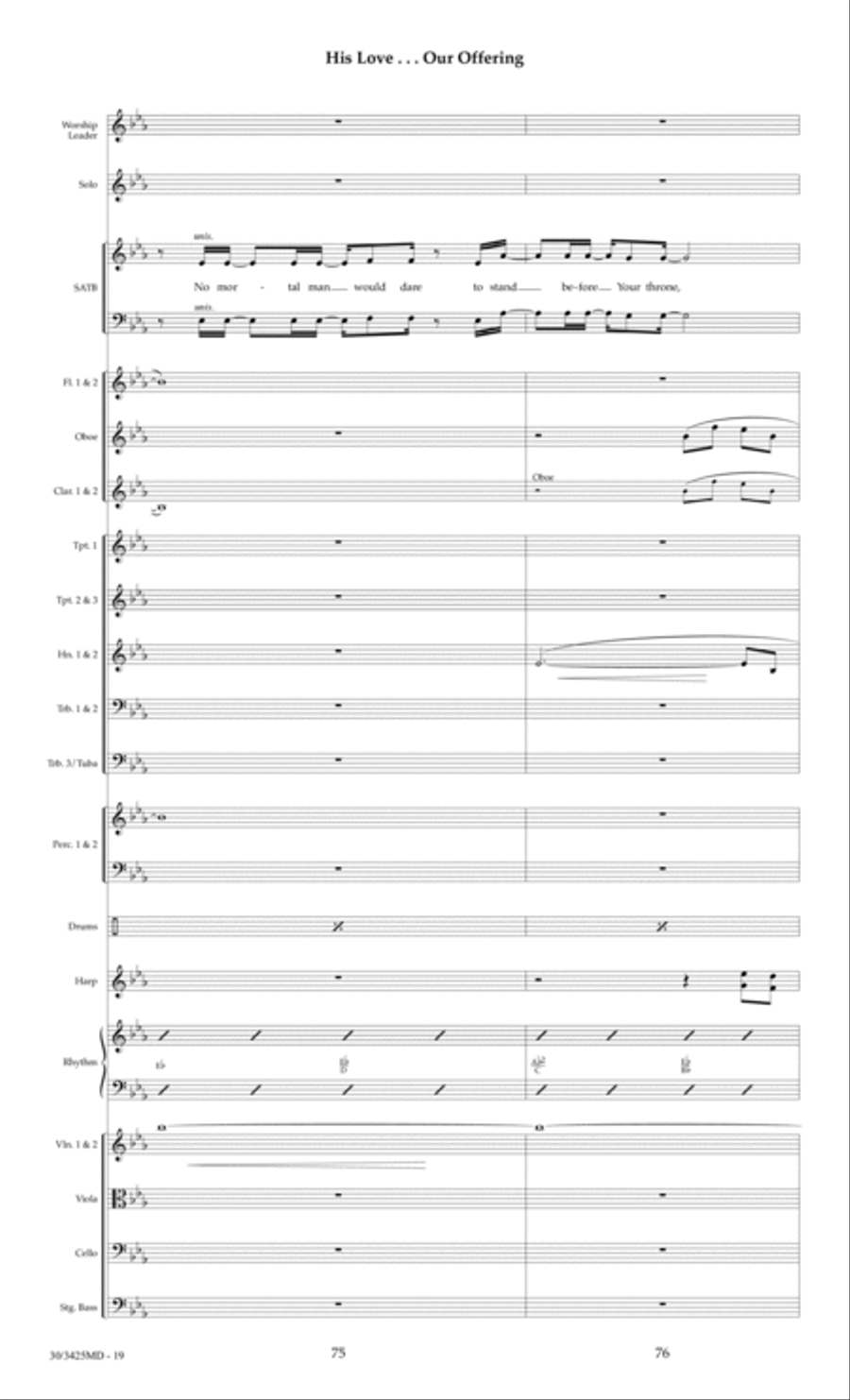 His Love...Our Offering - Orchestral Score and Parts Choir scores gallery preview page 22