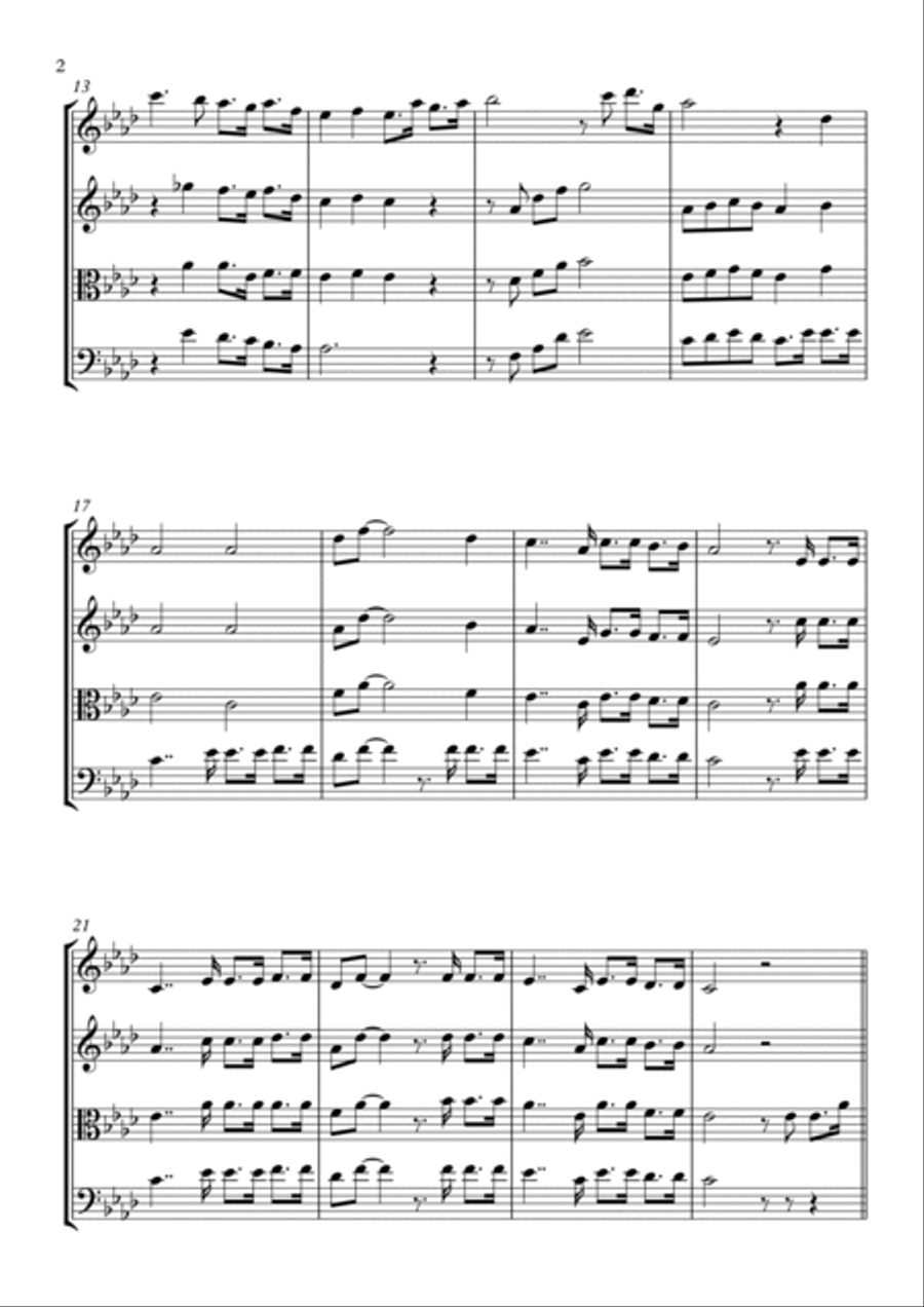 How Great Thou Art String Quartet scores gallery preview page 2