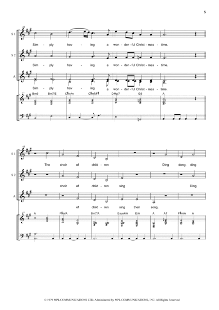 Wonderful Christmastime SSA scores gallery preview page 5