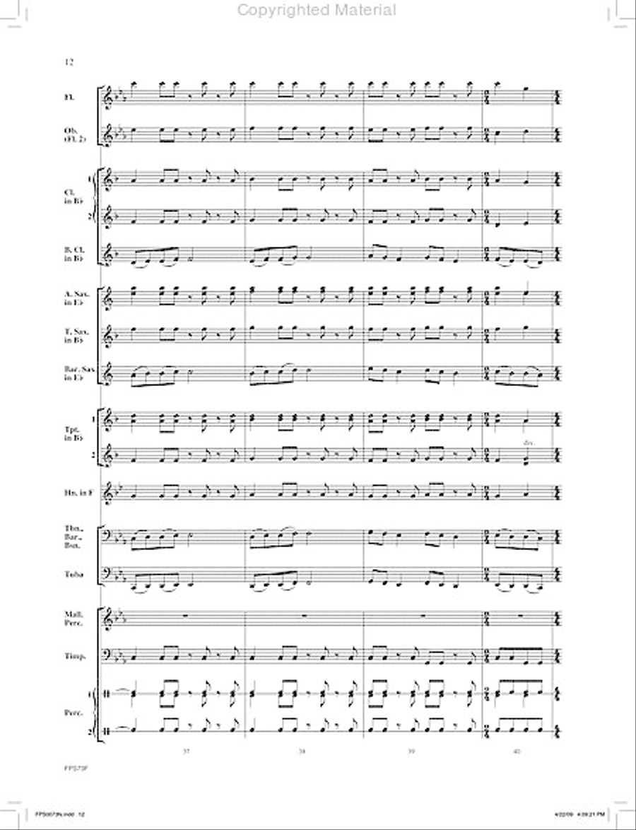 Zenobia The Warrior Queen Concert Band scores gallery preview page 13