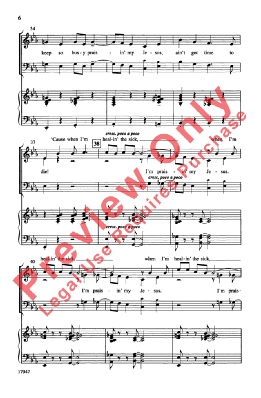 Ain't Got Time to Die (Ain-a That Good News?) 3-Part scores gallery preview page 6