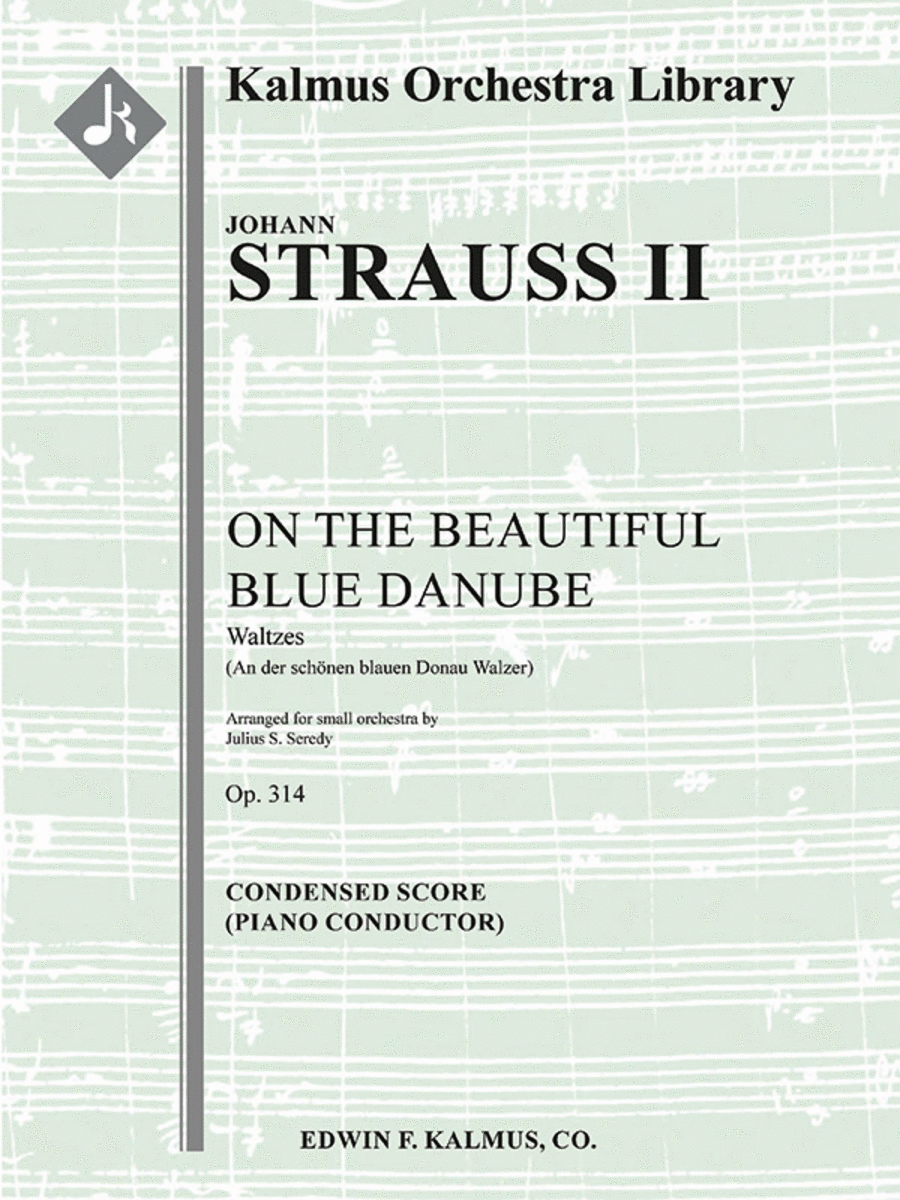 An der Schoenen, Blauen Donau Walzer, Op. 314 (On the Beautiful Blue Danube Waltzes) Full Orchestra scores gallery preview page 1