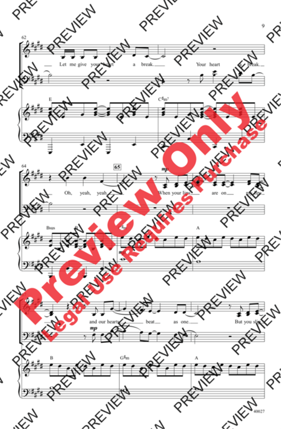 Give Your Heart a Break 3-Part scores gallery preview page 9
