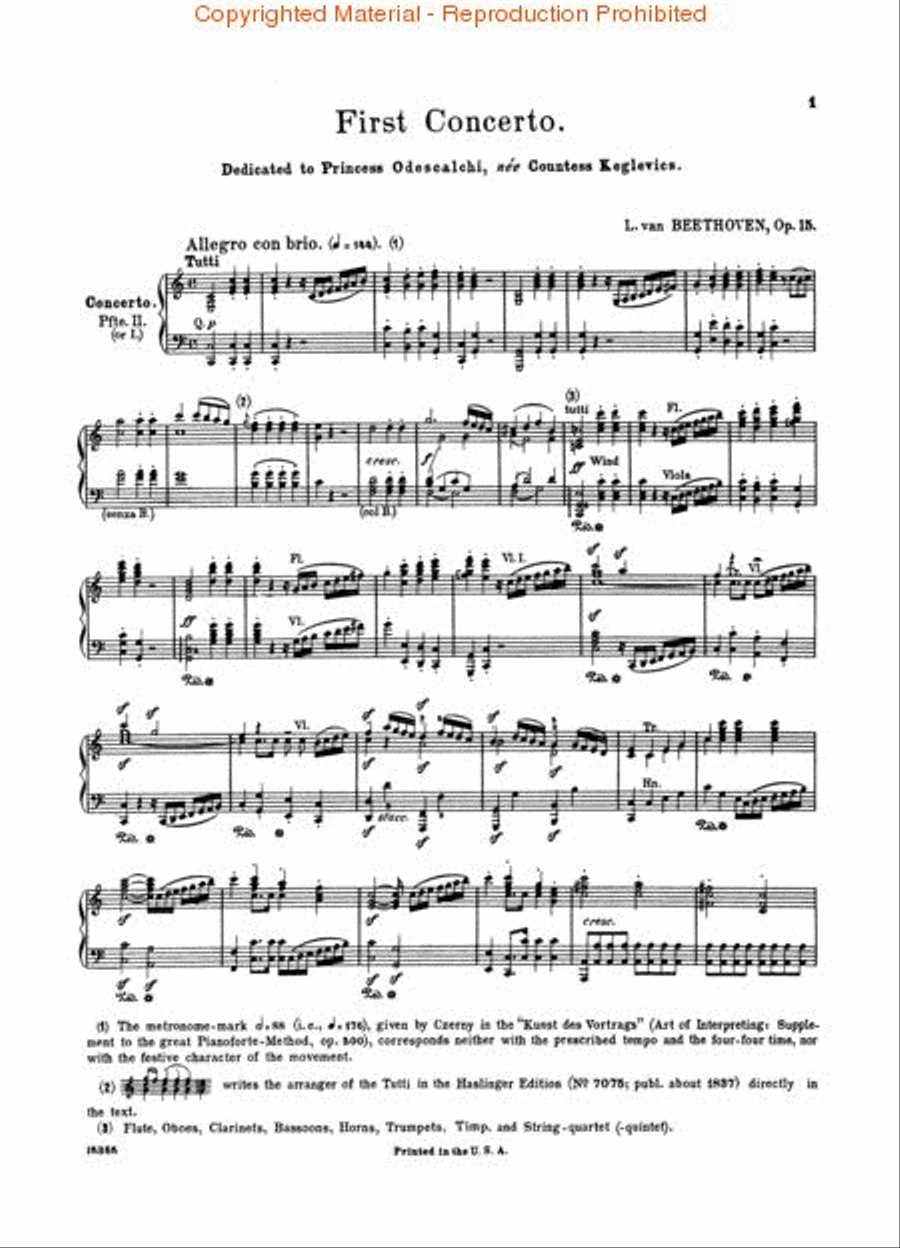 Concerto No. 1 in C, Op. 15 Piano scores gallery preview page 2