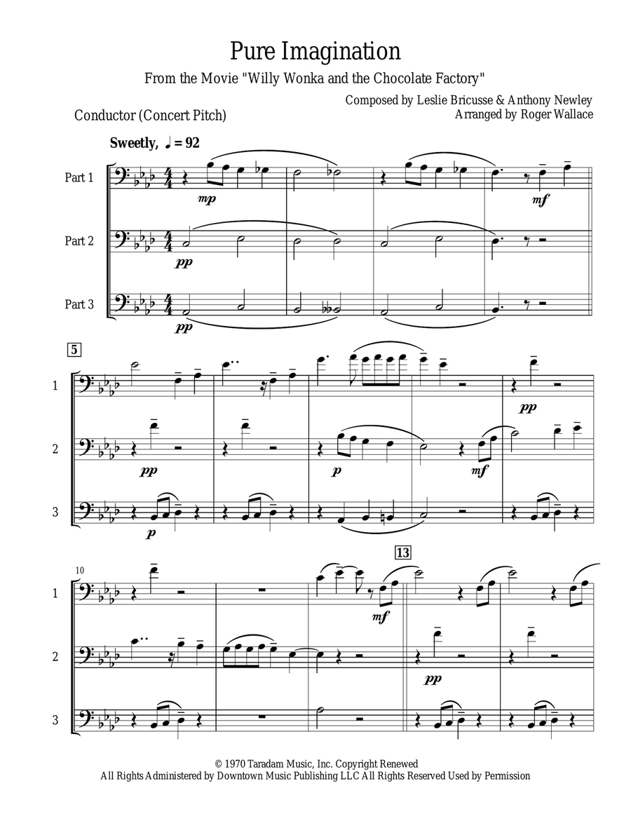 Pure Imagination Brass Ensemble scores gallery preview page 2