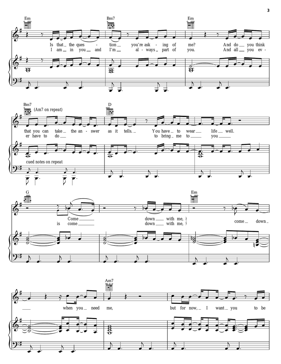 Back Where You Belong (Theme from The Water Horse) Piano, Vocal, Guitar scores gallery preview page 3