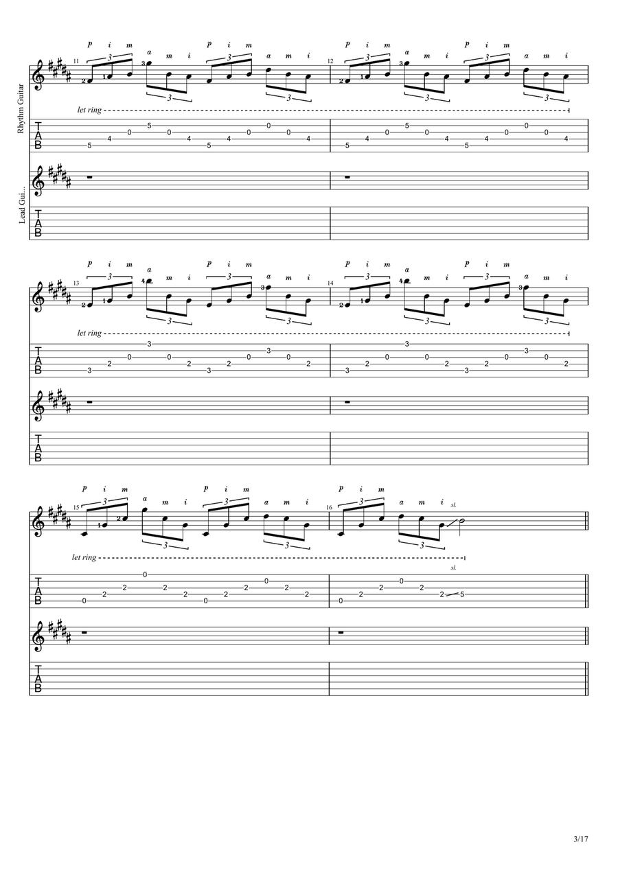 Rediscovered Electric Guitar scores gallery preview page 3