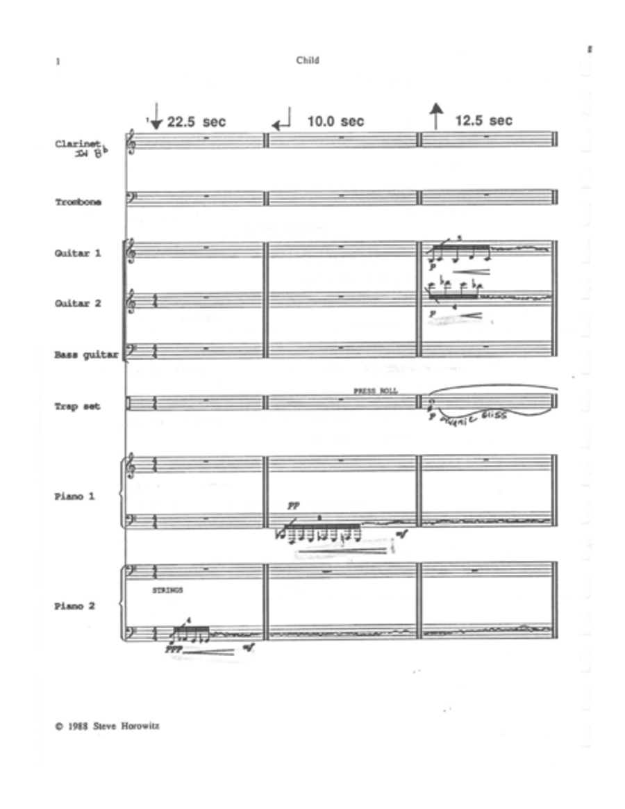 Child of Amerika-for Clarinet and 7 Players Small Ensemble scores gallery preview page 5