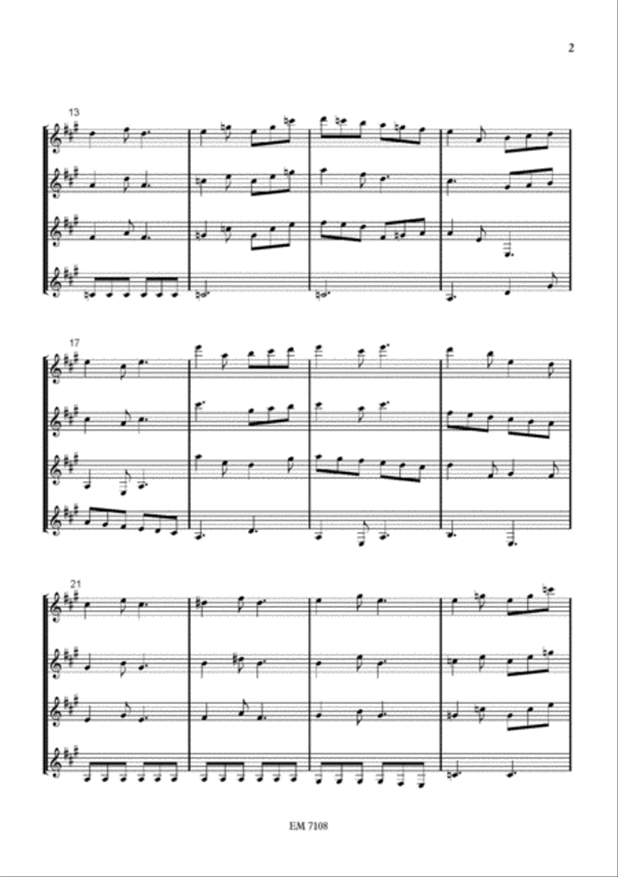 Waterfall (from 'River Suite') for Guitar Quartet Guitar Ensemble scores gallery preview page 3
