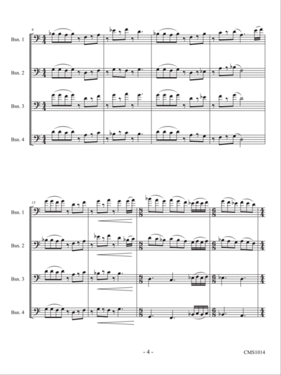 Maverick Fanfare Maverick Fanfare Bassoon Quartet scores gallery preview page 4