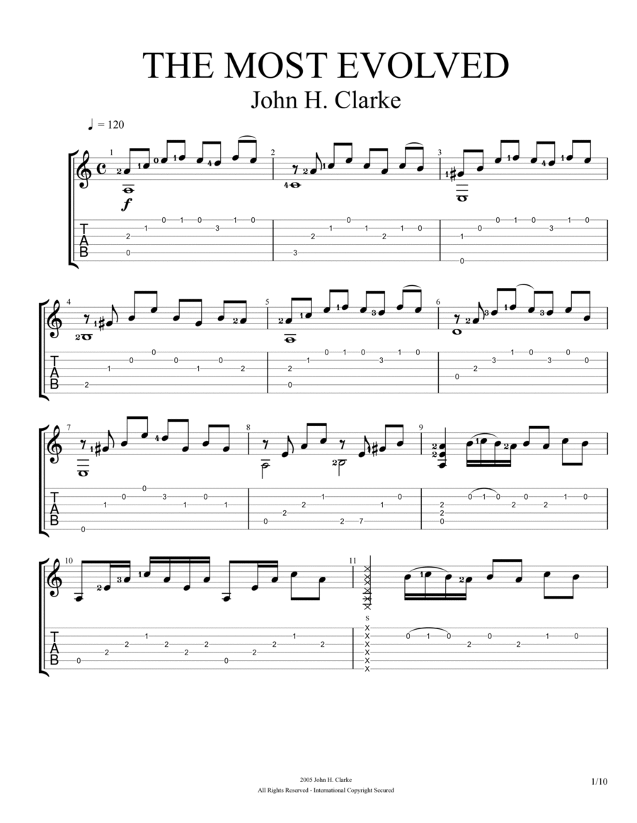 The Most Evolved Acoustic Guitar scores gallery preview page 1