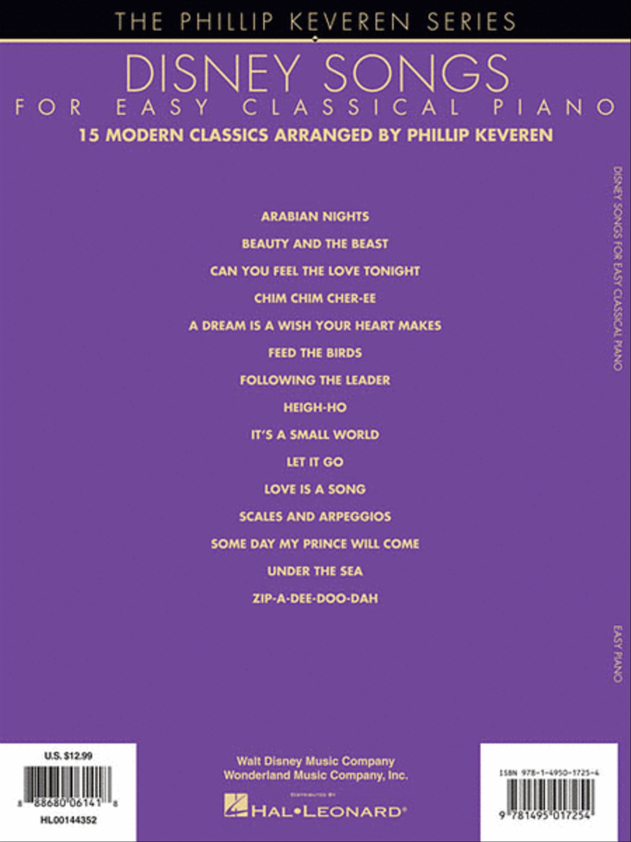 Disney Songs for Easy Classical Piano Easy Piano scores gallery preview page 2