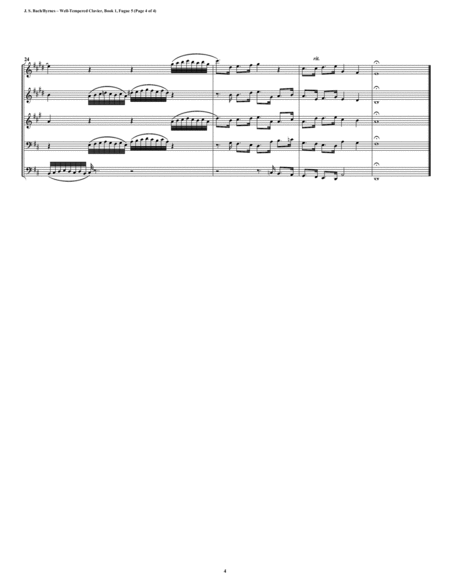 Fugue 05 from Well-Tempered Clavier, Book 1 (Brass Quintet) image number null