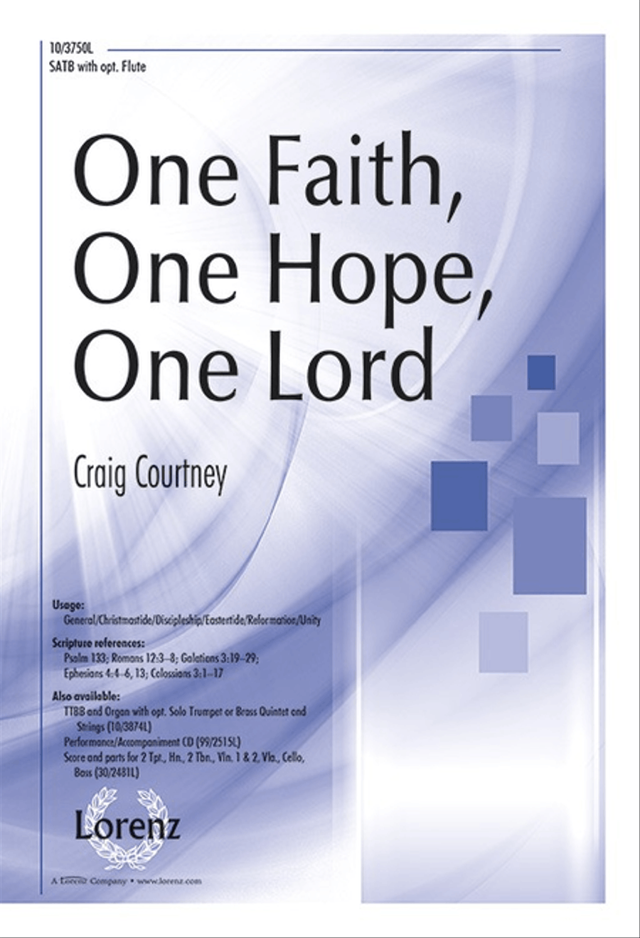 One Faith, One Hope, One Lord 4-Part scores gallery preview page 1