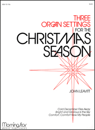 Book cover for Three Organ Settings for the Christmas Season