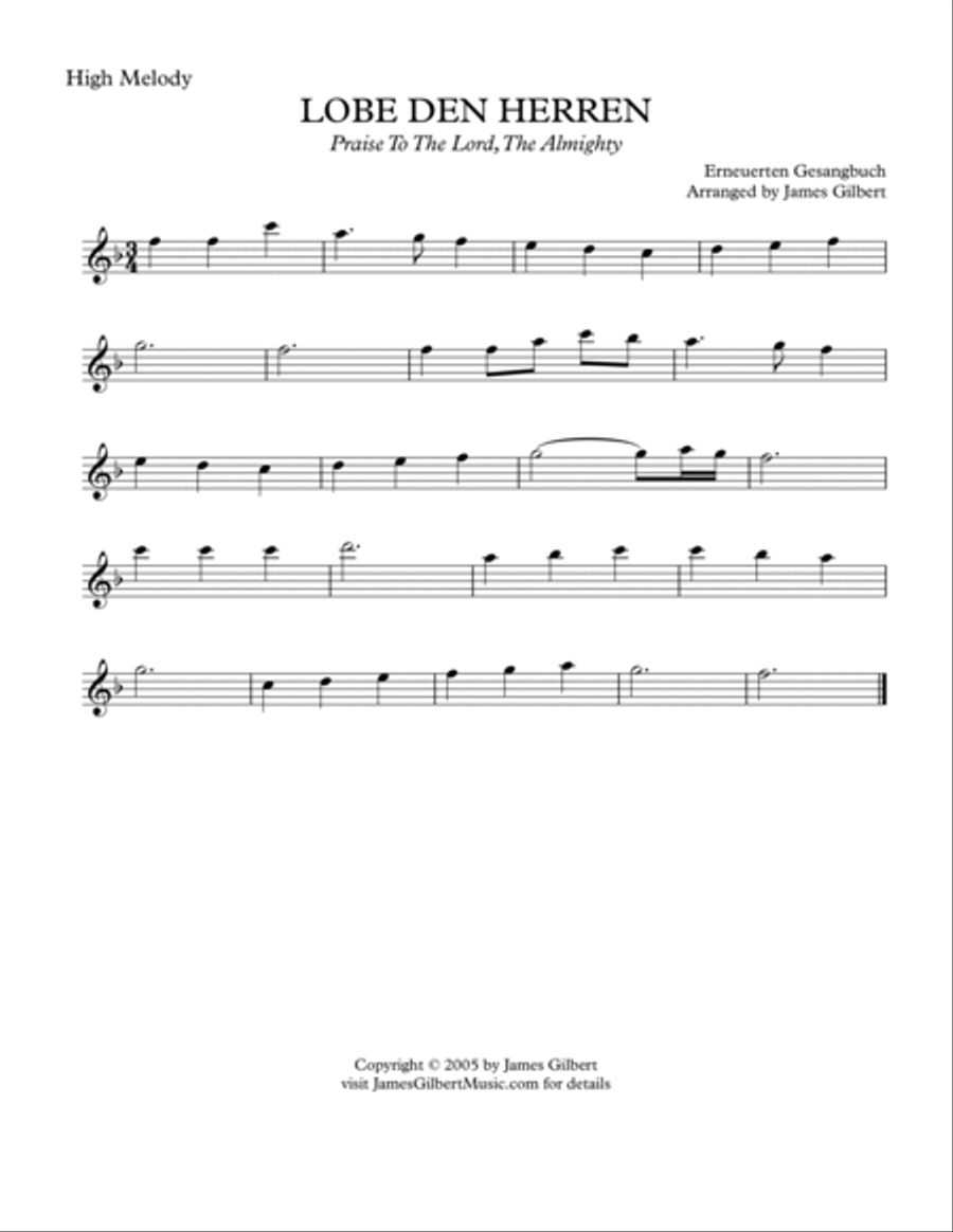 LOBE DEN HERREN LOBE DEN HERREN Small Ensemble scores gallery preview page 3