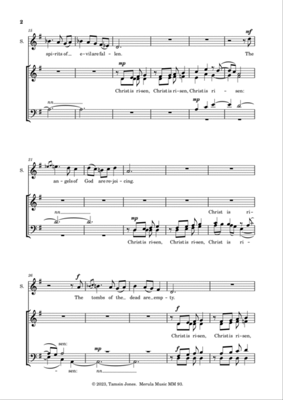 Christ is Risen Christ is Risen Divisi scores gallery preview page 4