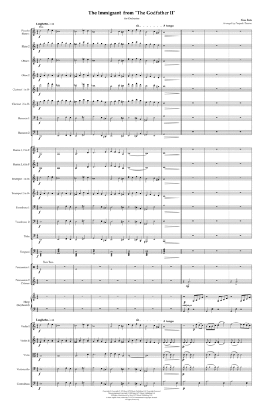 The Immigrant Full Orchestra scores gallery preview page 2