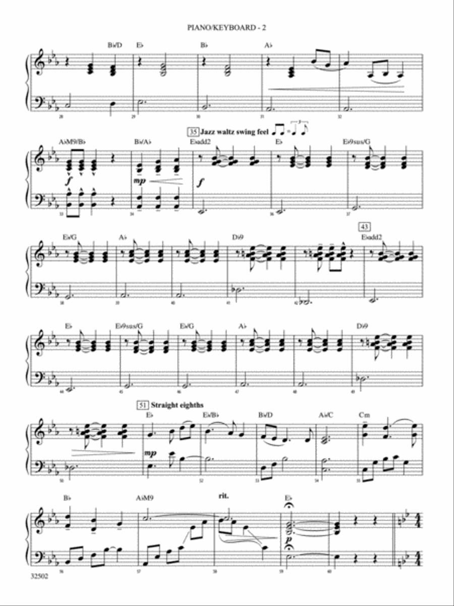 A Tribute to Journey: Piano Accompaniment Concert Band scores gallery preview page 2