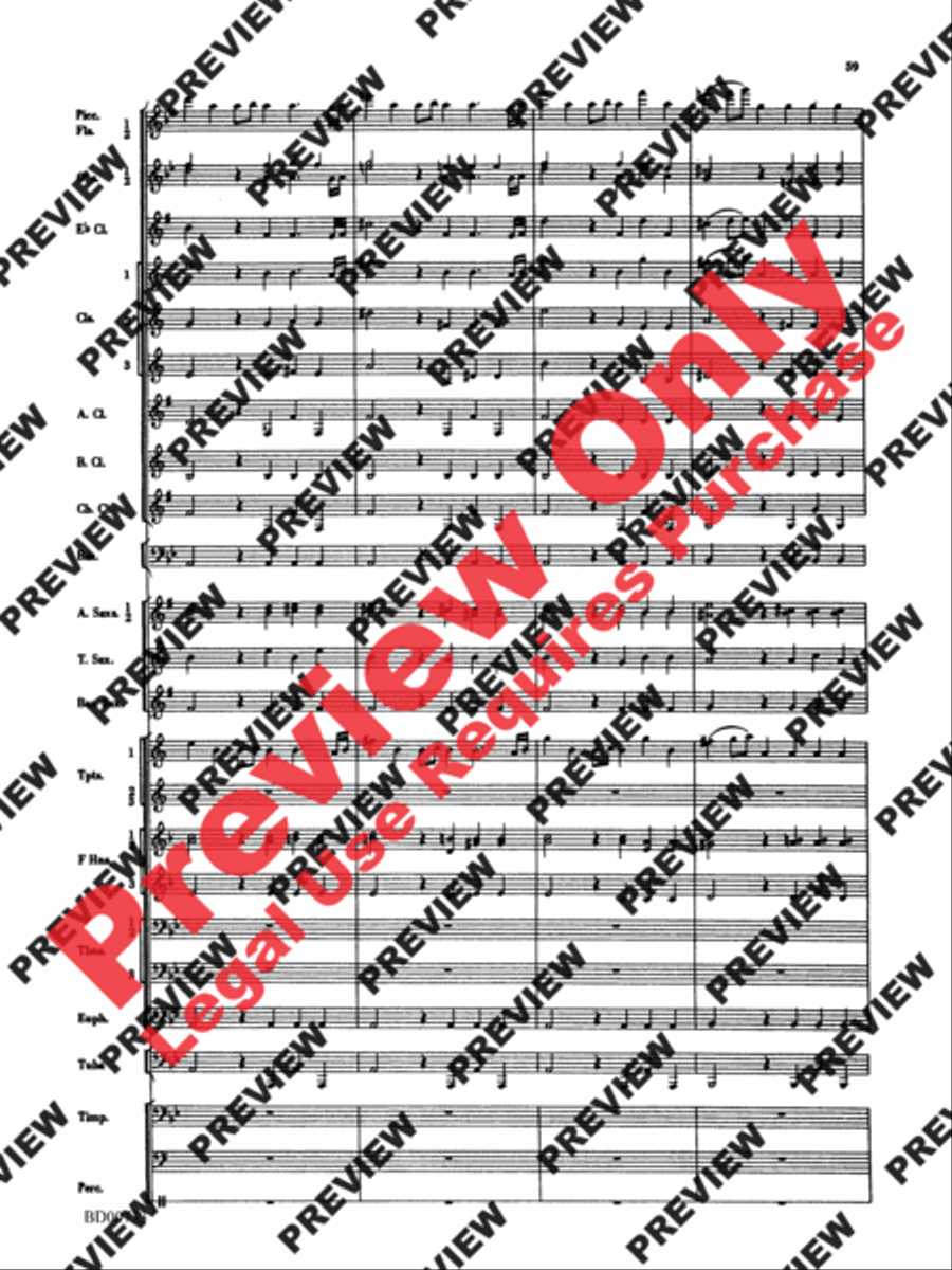 Water Music Suite Concert Band scores gallery preview page 59