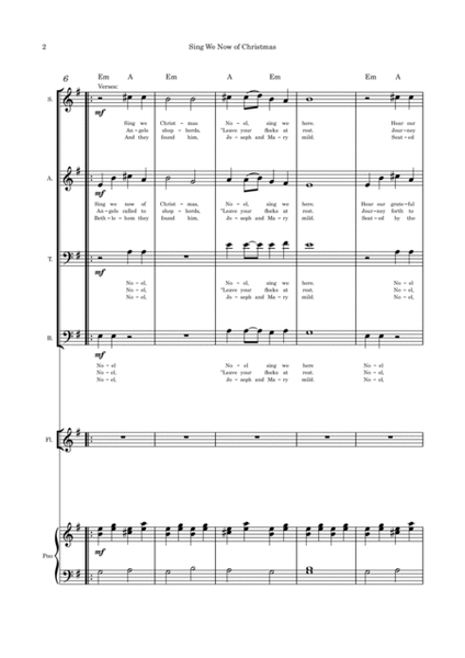 Sing We Now of Christmas - SATB and piano image number null