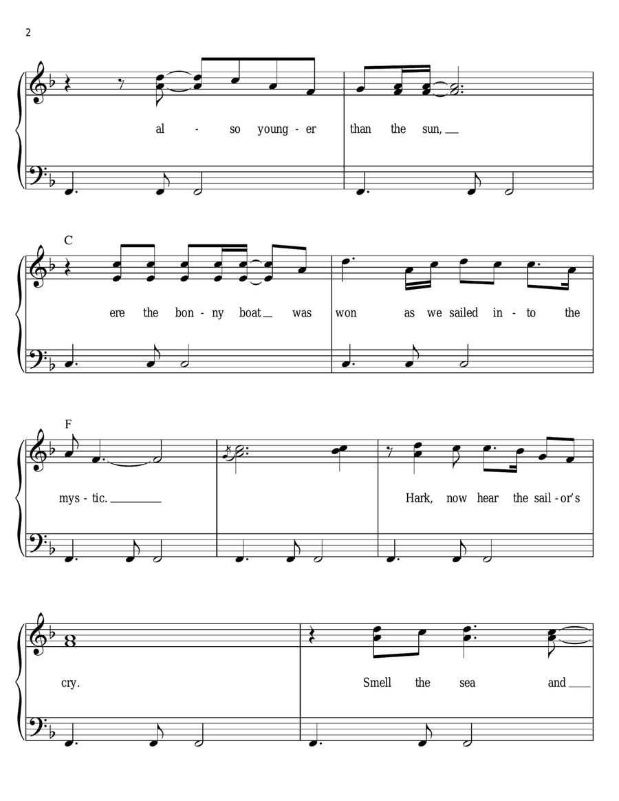 Into The Mystic Easy Piano scores gallery preview page 2