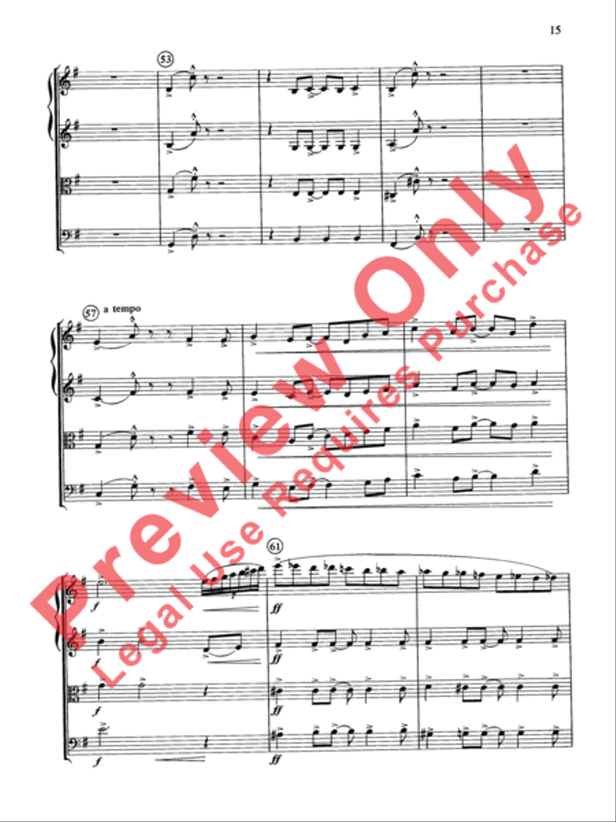 Cole Porter (Classic String Quartets) String Quartet scores gallery preview page 16