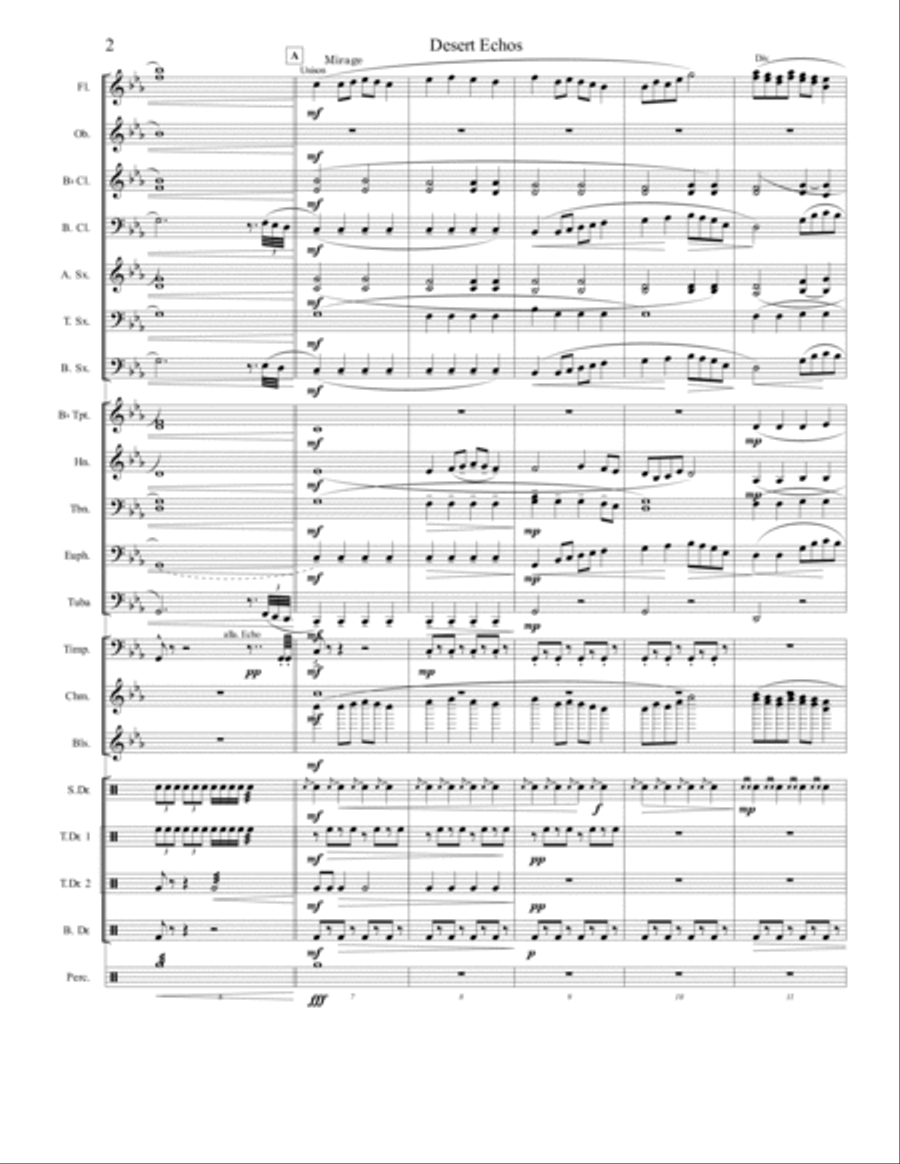 Desert Echos Concert Band scores gallery preview page 2