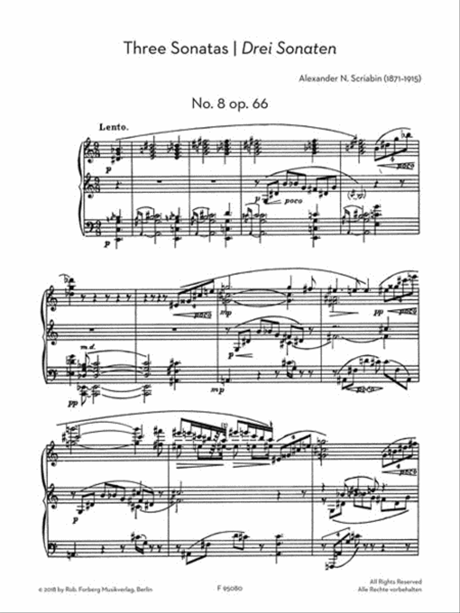 Three Sonatas for Piano (Op. 66, 68, 70) Piano Solo scores gallery preview page 4
