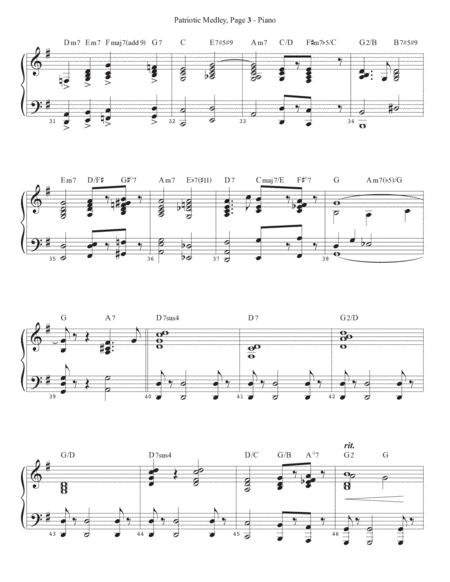 Patriotic Medley - Piano
