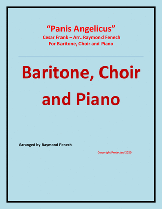 Book cover for Panis Angelicus - Baritone (voice), Choir and Piano