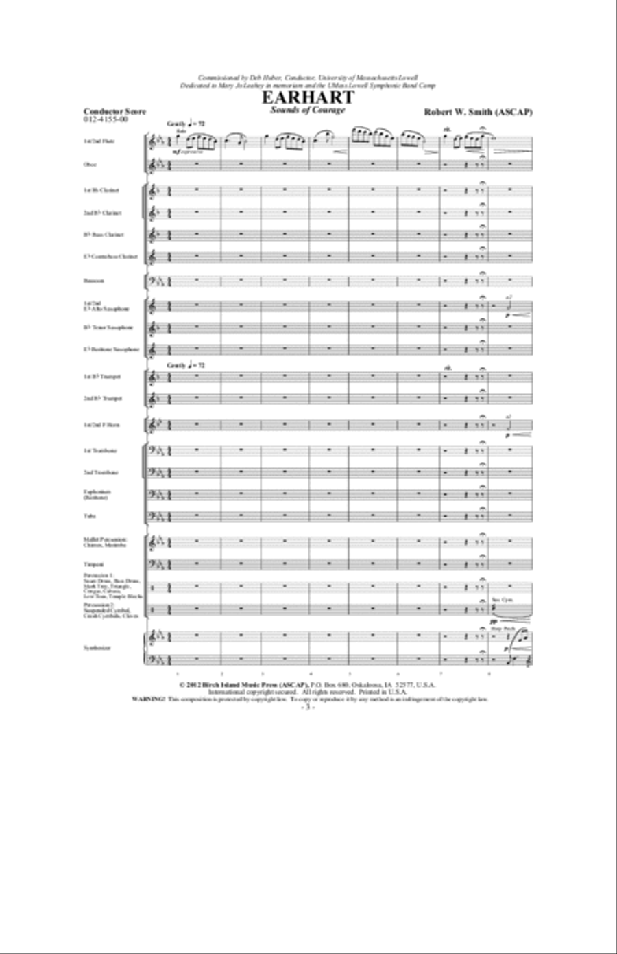 Earhart Concert Band scores gallery preview page 2