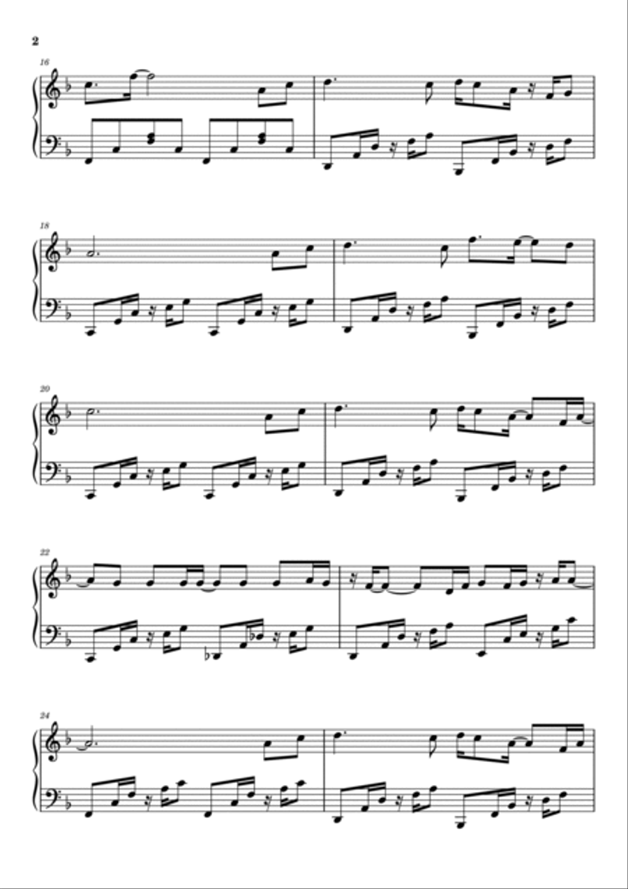 Tarzan Boy Tarzan Boy Piano Solo scores gallery preview page 2