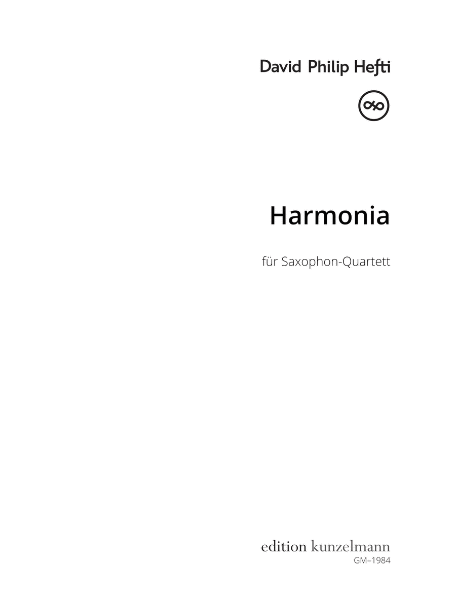 Harmonia, for saxophone quartet
