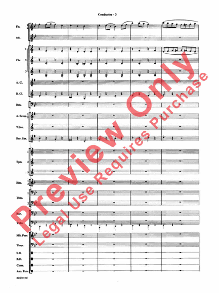 Outback Fantasy Concert Band scores gallery preview page 6