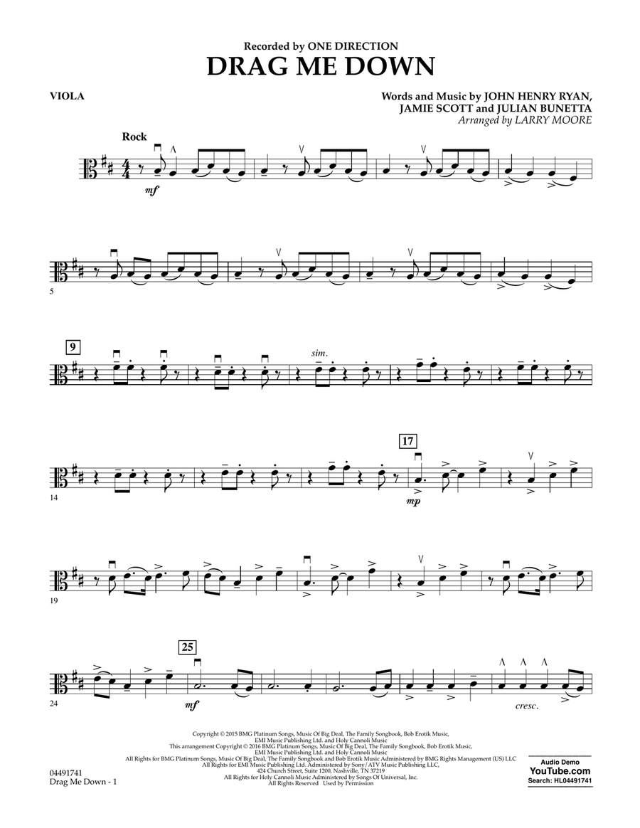 Drag Me Down - Viola