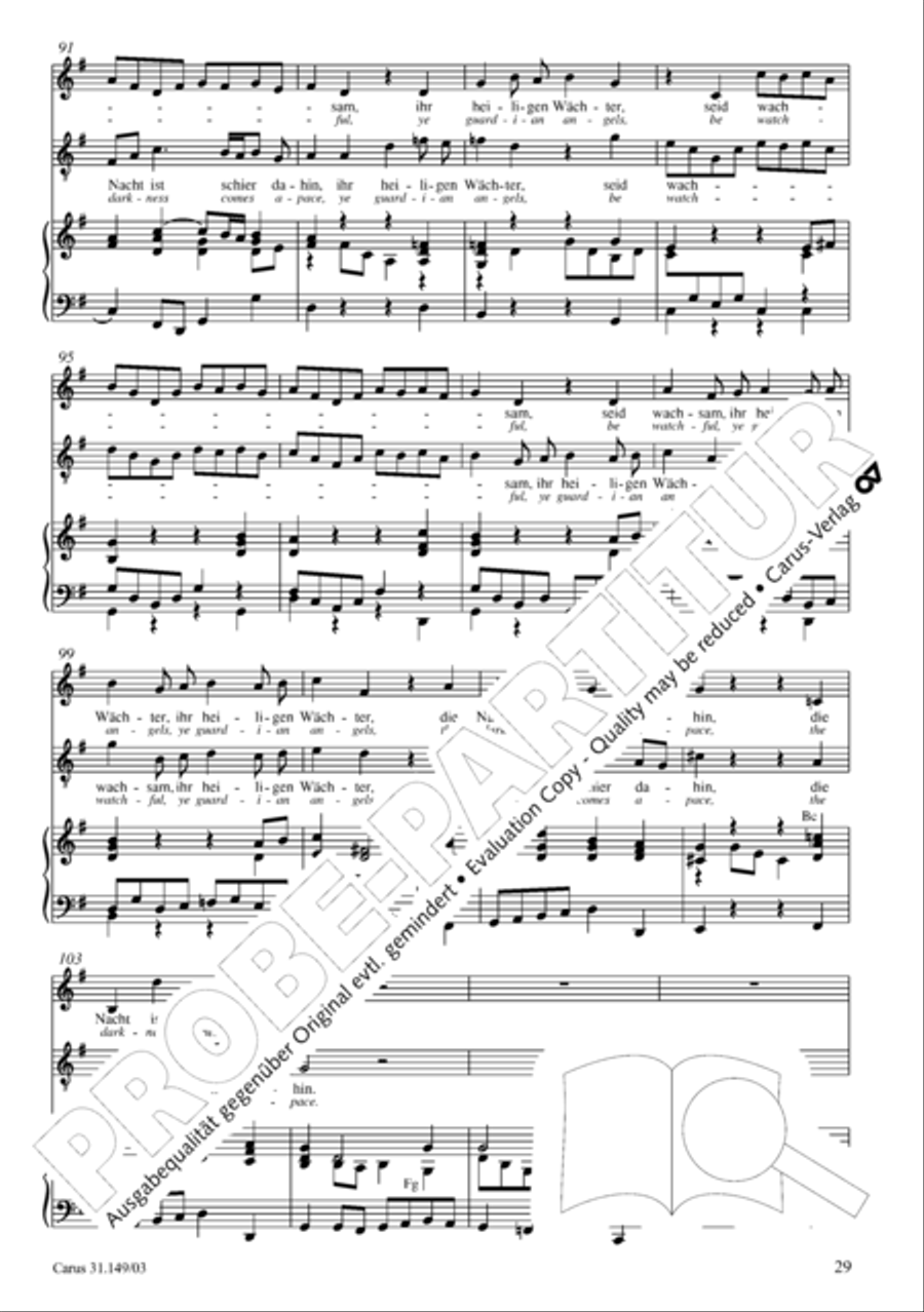 The voice of rejoicing and hope (Man singet mit Freuden vom Sieg) 4-Part scores gallery preview page 30