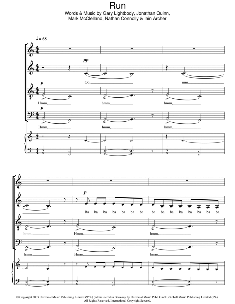 Run Run 4-Part scores gallery preview page 1